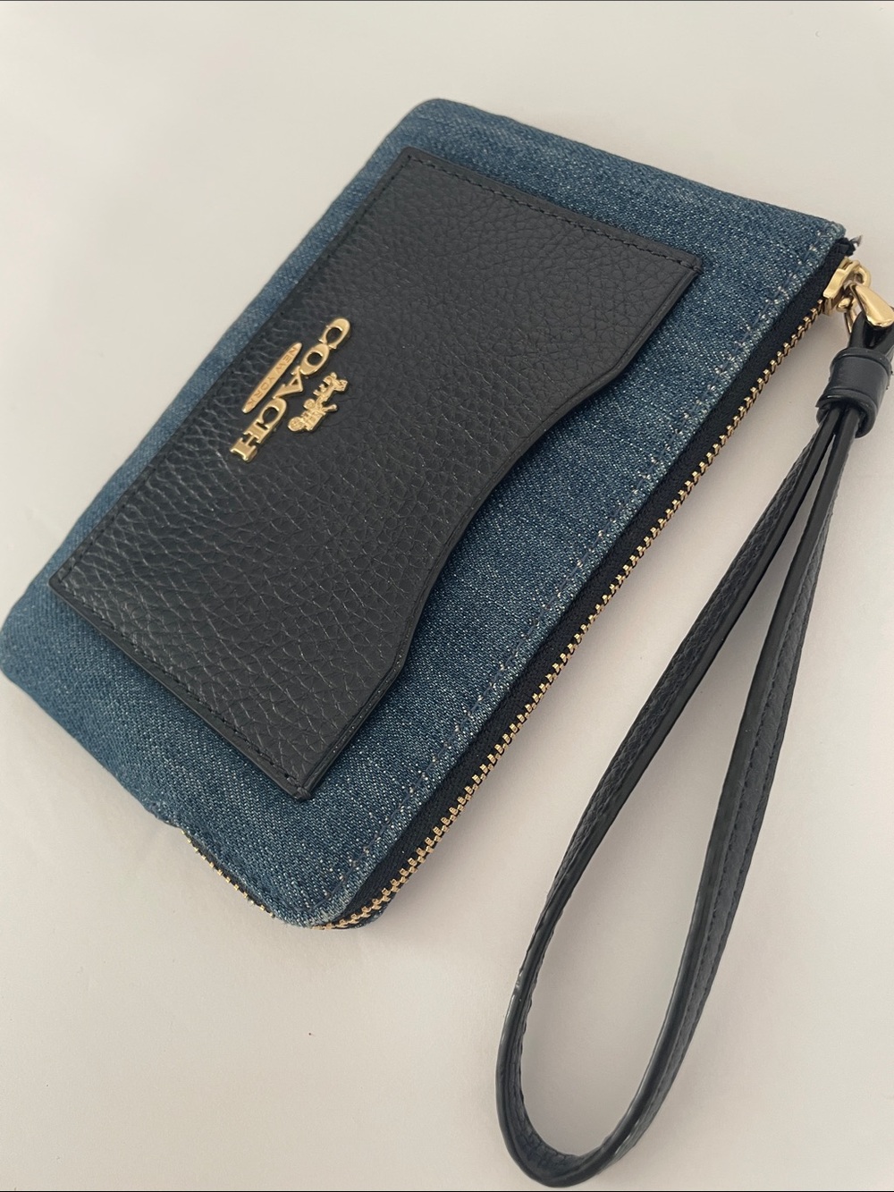 Coach Denim Wristlet - Picture 6 of 9